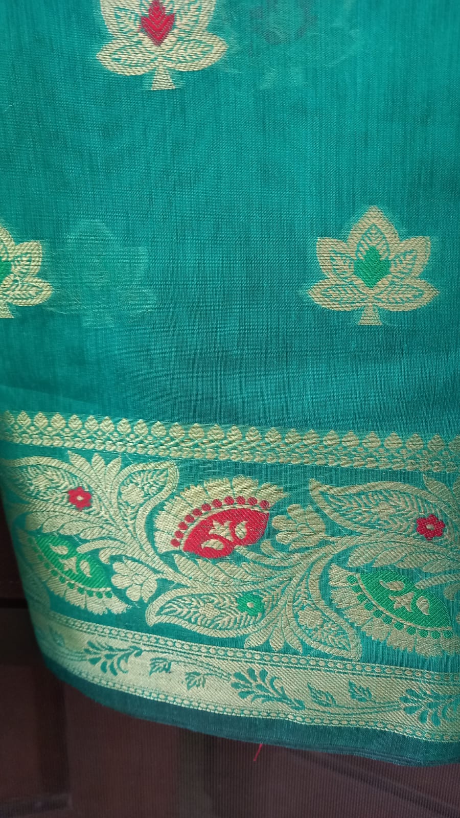 GREEN BENARSI COTTON SALWAR SUIT