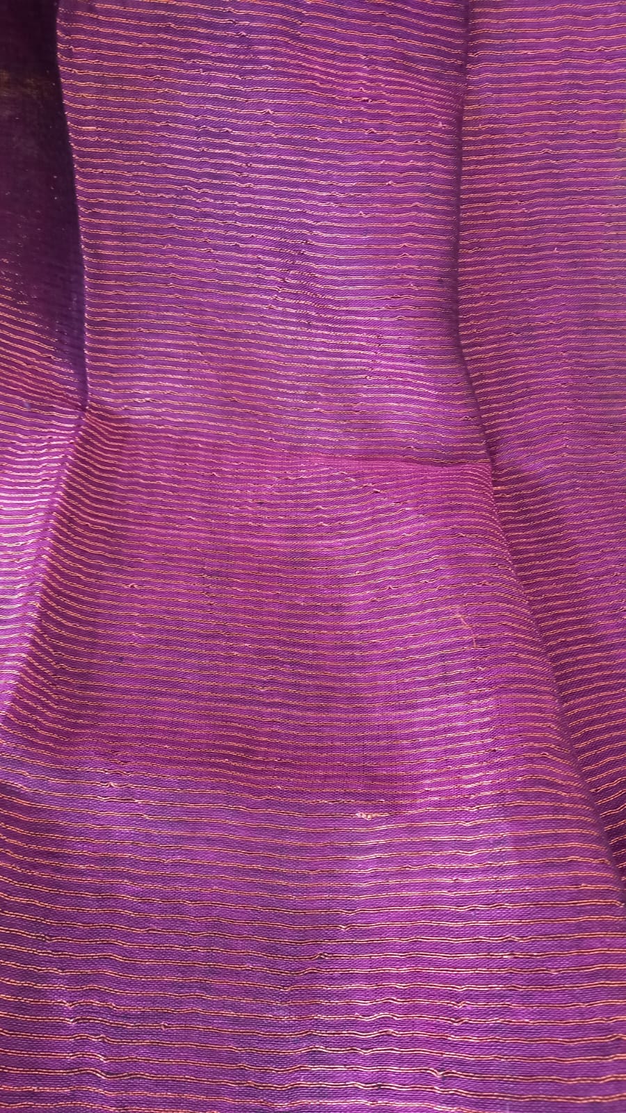 VIOLET PURE HANDLOOM LINEN COTTON SAREE