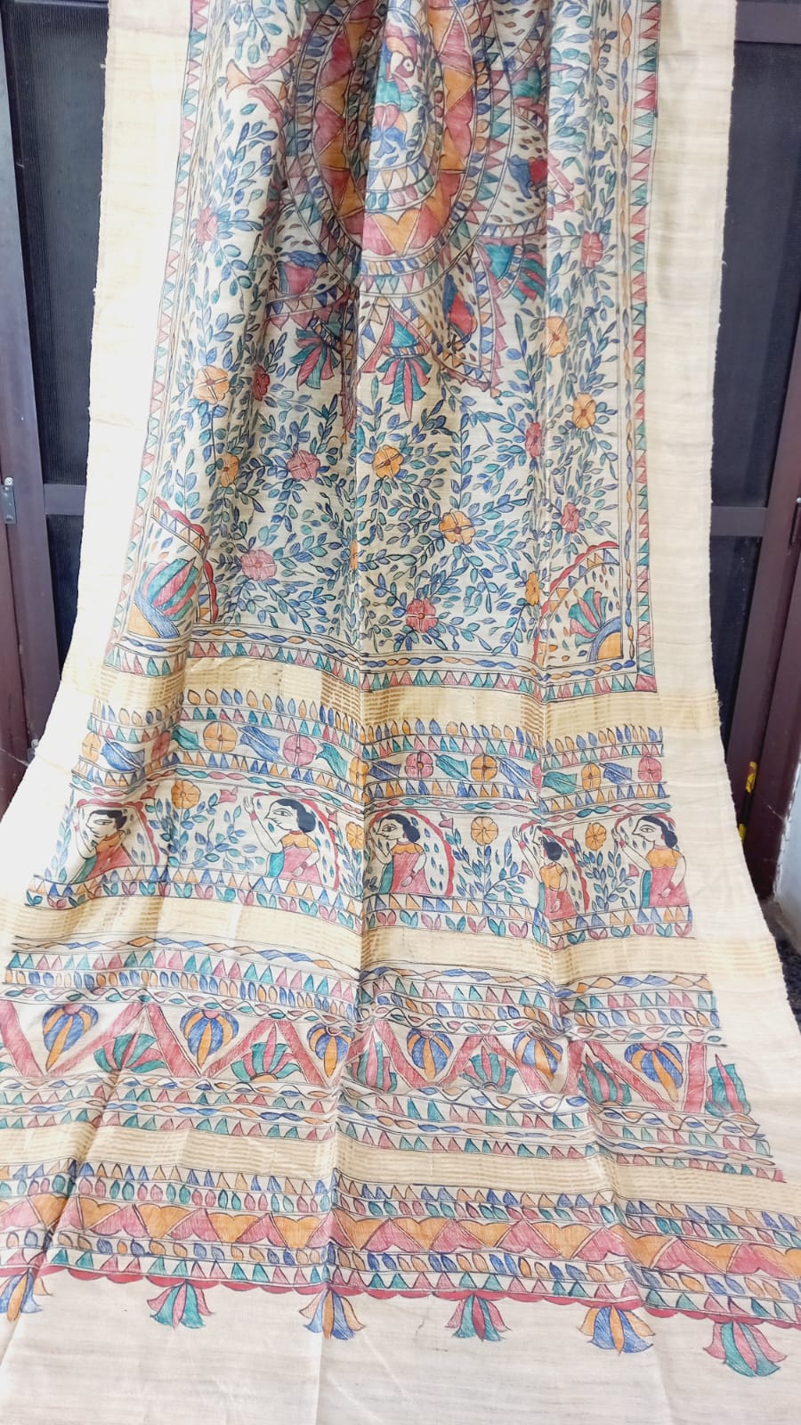PURE HANDLOOM NATURAL TUSSAR SILK SAREE