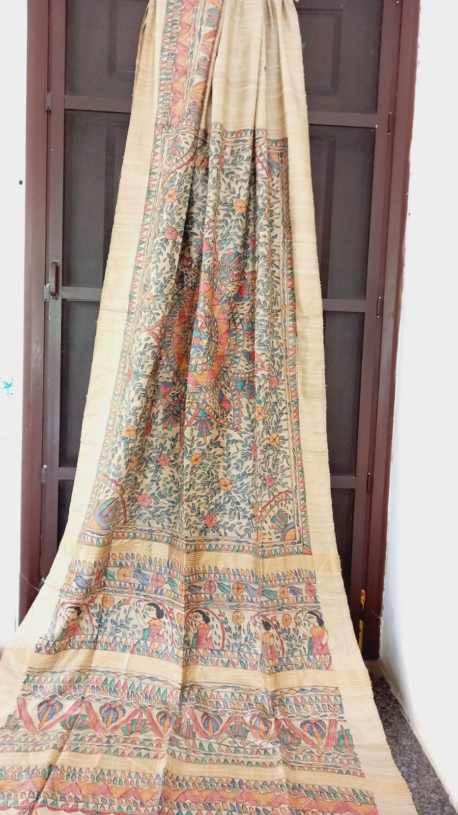 PURE HANDLOOM NATURAL TUSSAR SILK SAREE