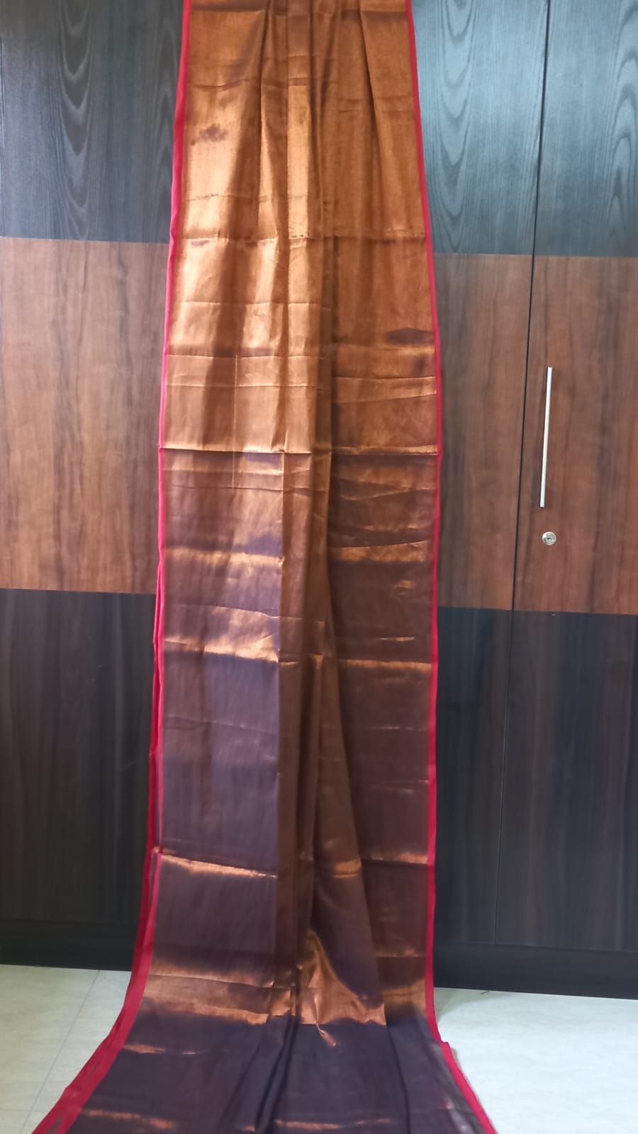 HANDWOVEN ANTIQUE GOLD TISSUE SAREE