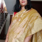 YELLOW CRUSHED BENARSI TISSUE SILK SAREE