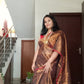 HANDWOVEN ANTIQUE GOLD TISSUE SAREE