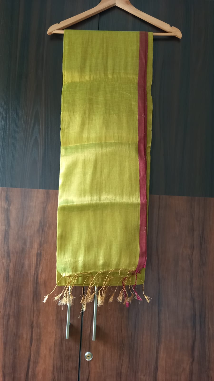 HANDWOVEN YELLOWISH BLEND GOLD TISSUE SAREE