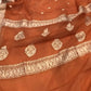 EARTHY BROWN PURE HANDLOOM BENARSI CHIFFON SAREE