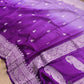 PURPLE PURE HANDLOOM BENARSI CHIFFON SAREE