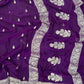 PURPLE PURE HANDLOOM BENARSI CHIFFON SAREE