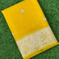 YELLOW PURE HANDLOOM BENARSI CHIFFON SAREE