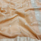 PEACH PURE HANDLOOM BENARSI CHIFFON SAREE