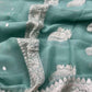 PASTEL GREEN PURE HANDLOOM BENARSI CHIFFON SAREE
