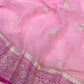 PINK PURE HANDLOOM BENARSI CHIFFON SAREE