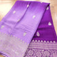 PURPLE PURE HANDLOOM BENARSI CHIFFON SAREE