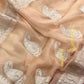 PEACH PURE HANDLOOM BENARSI CHIFFON SAREE
