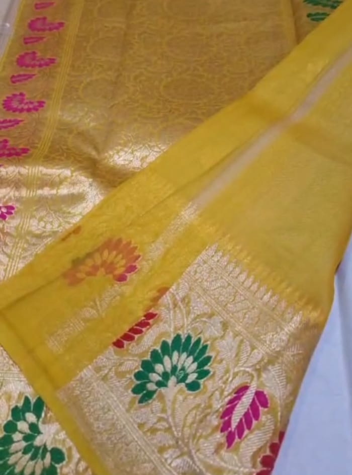 PURE HANDLOOM BENARSI KORA ORGANZA