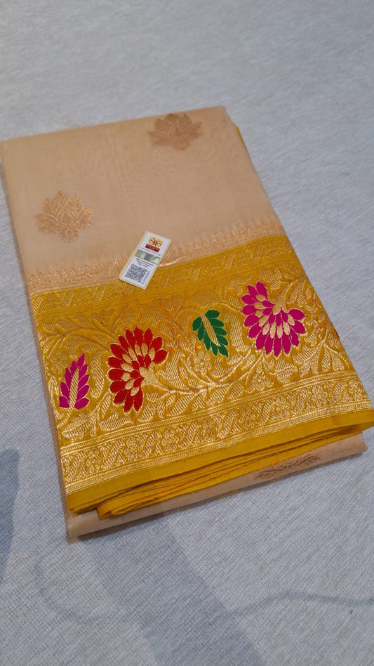 PURE HANDLOOM BENARSI KORA ORGANZA