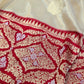 VINTAGE PURE HANDLOOM  BENARSI KORA TISSUE SAREE