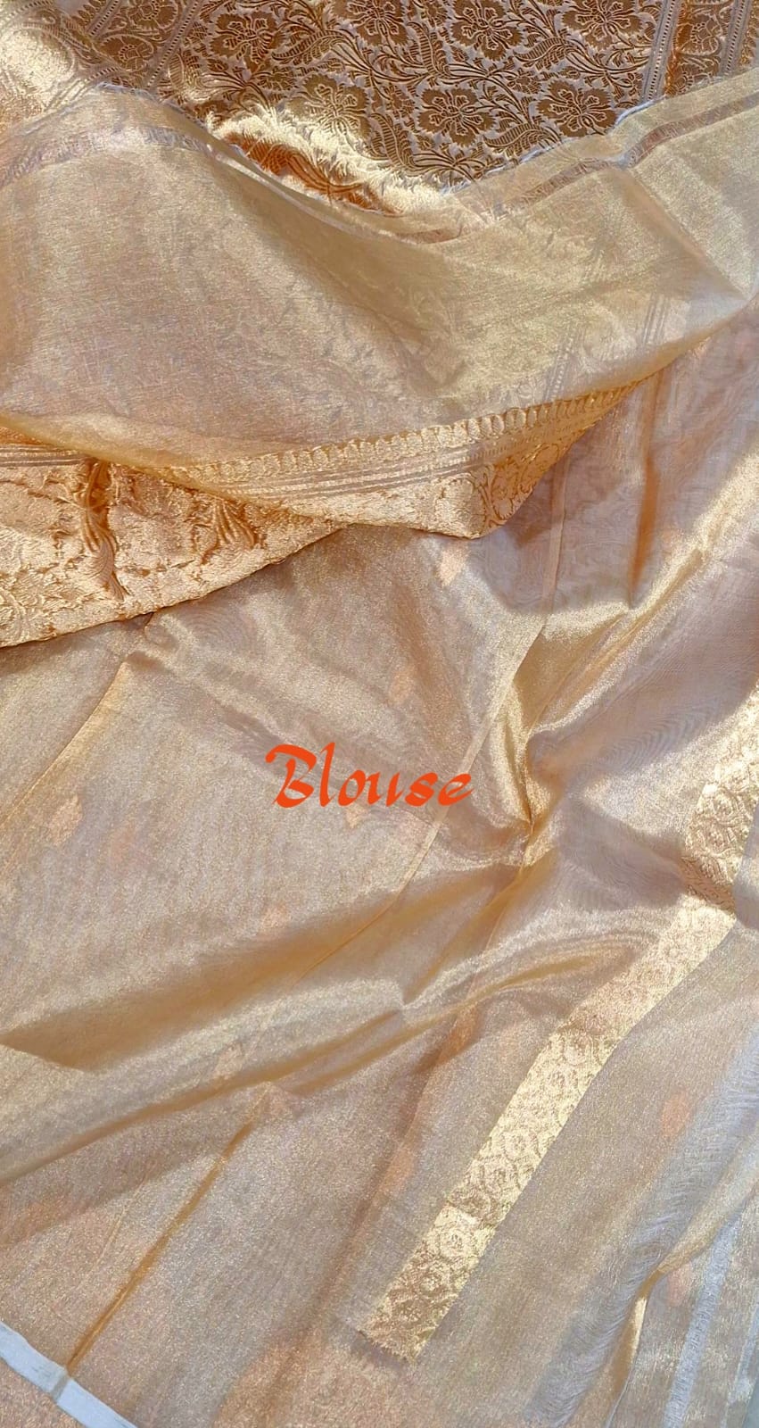 PURE HANDLOOM  BENARSI KORA ORGANZA  TISSUE SAREE