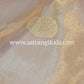 VINTAGE PURE HANDLOOM  BENARSI KORA TISSUE SAREE