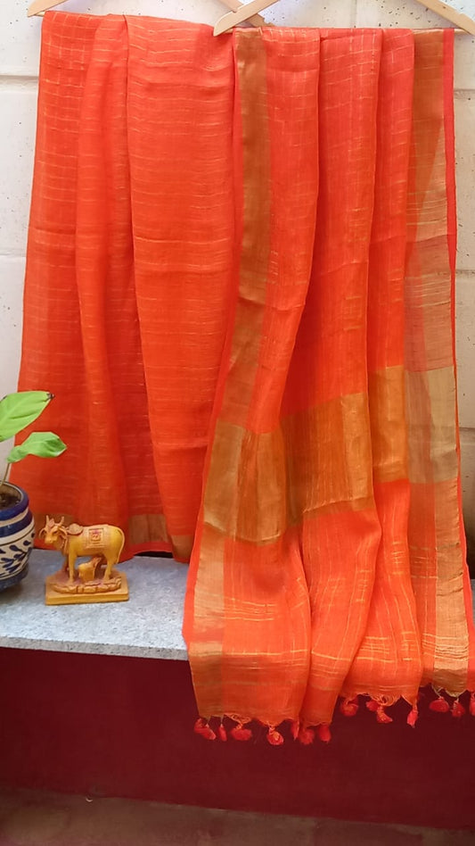 ORANGE PURE COTTON LINEN