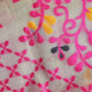BEIGE AND HOT PINK SAREE