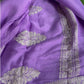 PURPLE PURE CHIFFON BENARSI SAREE