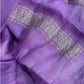 PURPLE PURE CHIFFON BENARSI SAREE