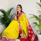 YELLOW AND RED DESIGNER GEORGETTE